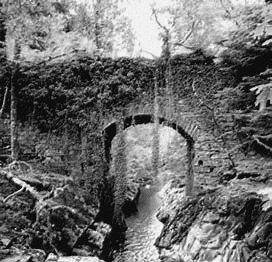 ornamental bridge at Glencripesdale 1960s